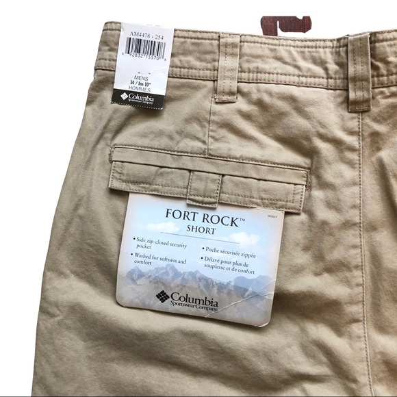 NWT Columbia men Fort Rock shorts UPF 15 Sz 34. - Picture 3 of 10